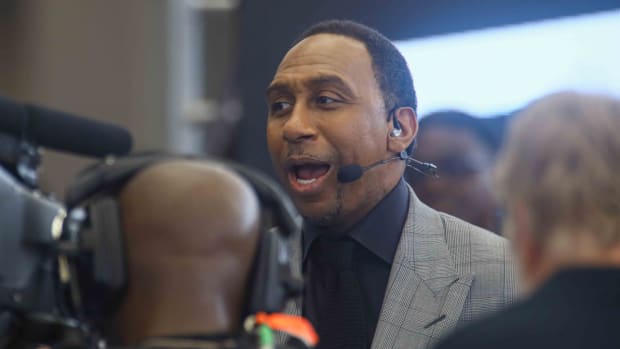 Stephen A. Smith on set at ESPN.